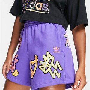 Adidas Originals Pride Knit Shorts Purple Love Unites Print Medium